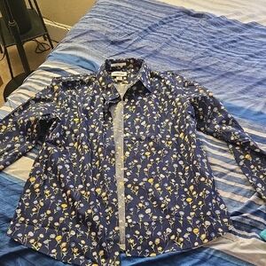 Lands End 10 Navy Dress Shirt